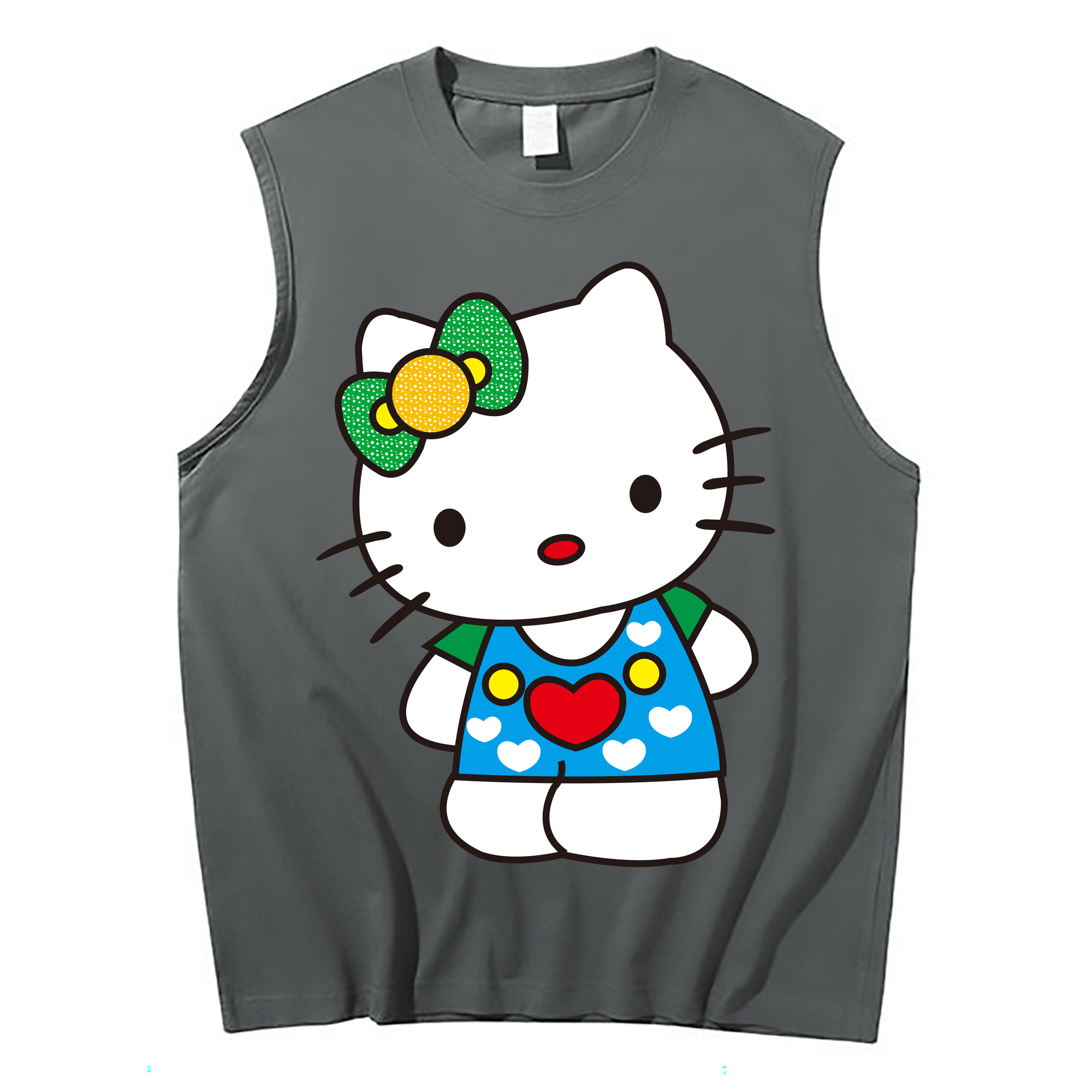 （画像用） Hello Kitty ハローキティ コットン100％タンクトップ（フロントプリント）